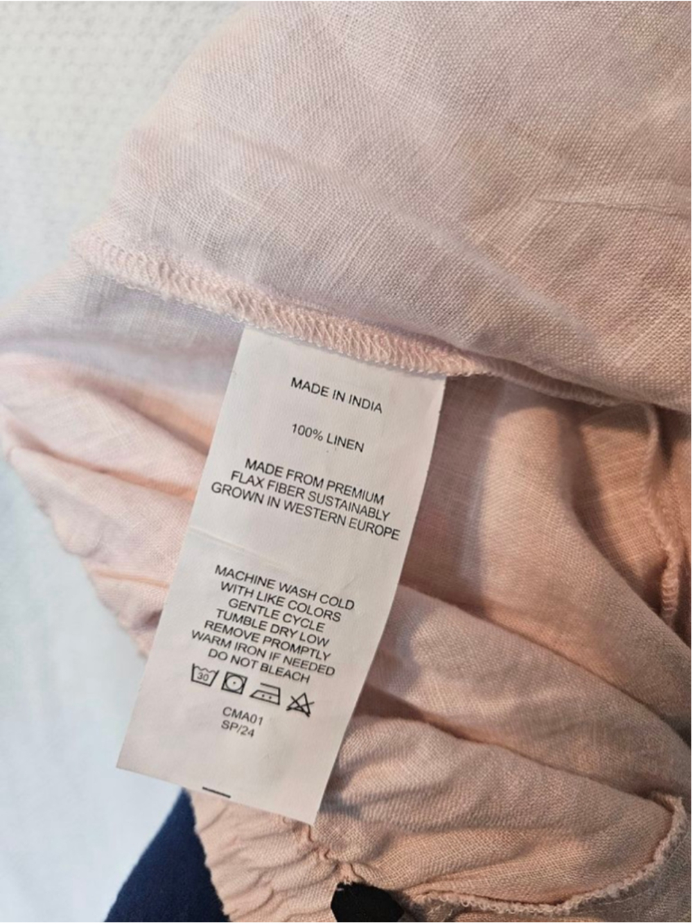 Quince 100% Egyptian Linen Pale Pink Pajama Lounge Casual Pants NWT Sz XS - Picture 6 of 7